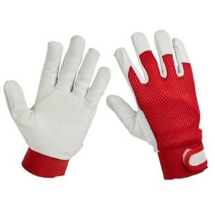   Munkakesztyű PREMIUM, kecskebőr+ szövet, tépőzárral, méret: 11