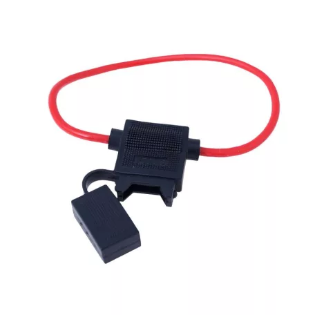 Carmotion autó biztosíték foglalat vezetékkel, 30cm (1db)