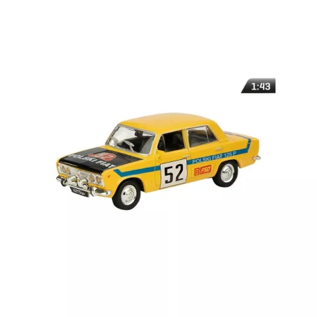 Makett autó, 01:43 Fiat 125p Rally Sárga.