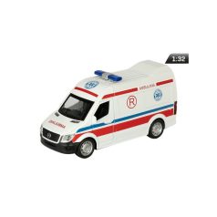 Makett autó, 01:32, Mercedes-Benz, mentő, Fehér.