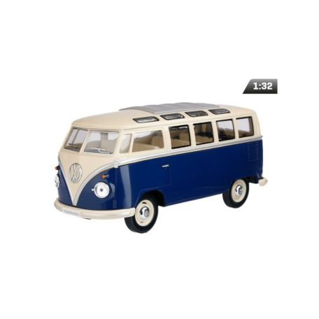 Makett autó 1:32, VW Classic Bus, kék-krém