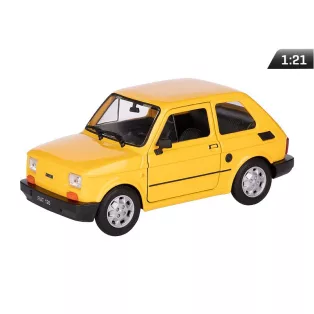 Modell autó, 1:21 PRL FIAT 126p, sárga.
