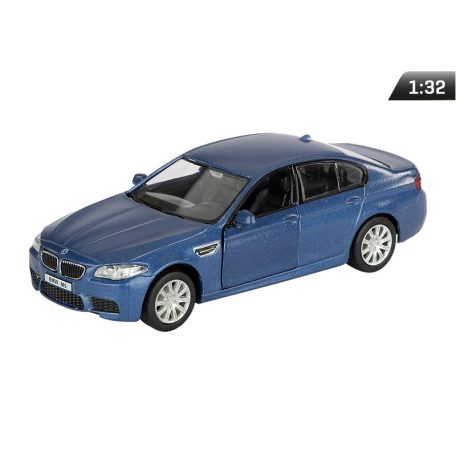 Modell autó, 01:32, Kinsmart, BMW M5, kék.