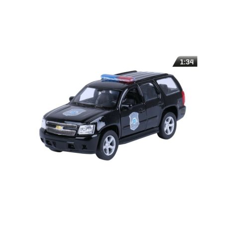 Makett autó, 01:34, 2008 Chevrolet Tahoe, POLICE fekete.