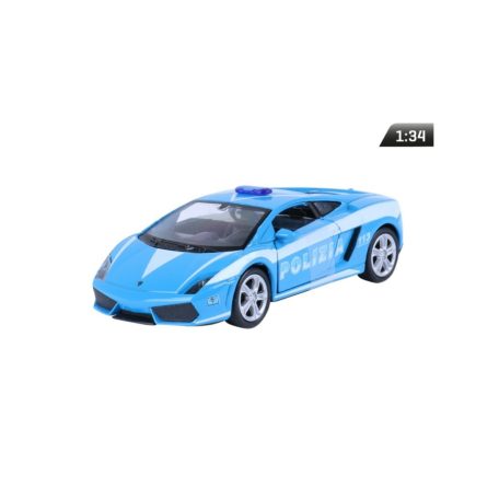 Makett autó, 01:34, Gallardo LP560-4, rendőrség, kék.