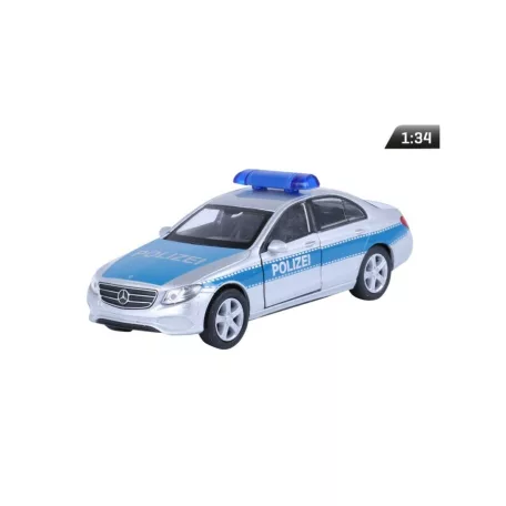 Makett autó, 01:34, 2016 Mercedes-Benz E-osztály POLIZEI ezüst.