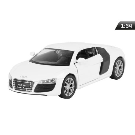 Modell autó, 1:34 2016 Audi R8 V10, fehér.