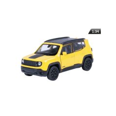 Makett autó, 1:34 Jeep Renegade Trailhawk, sárga.