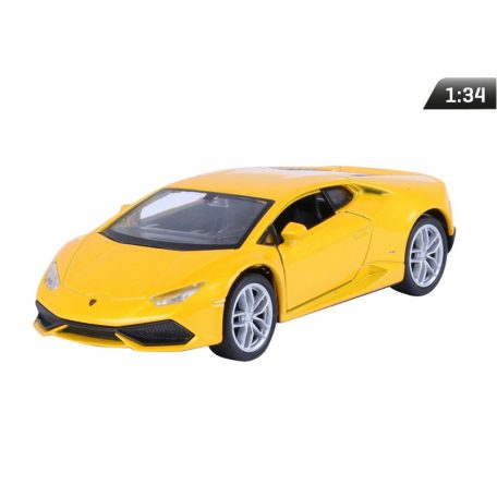 Modell autó, 1:34 Lamborghini Huracan Coupe, sárga