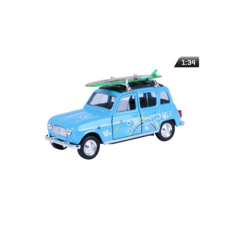 Makett autó, 01:34, Renault 4, kék.
