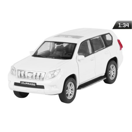 Modellautó, 01:34, Toyota Land Cruiser Prado, fehér.