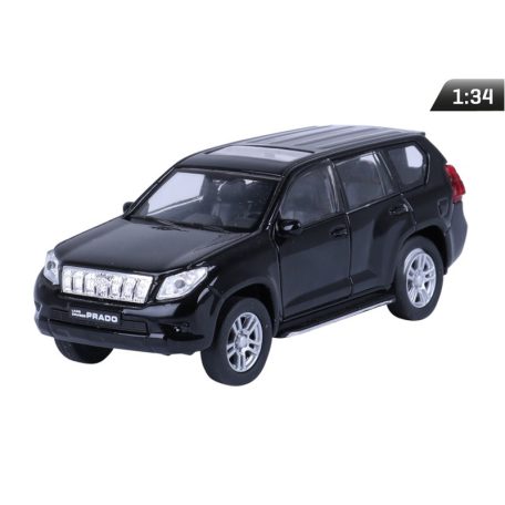 Modellautó, 01:34, Toyota Land Cruiser Prado, fekete.