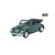 Makett autó, 01:34, VW Beetle kabrió, zöld.