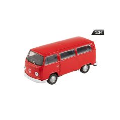 Makett autó, 1:34 1972 VW T2, piros.