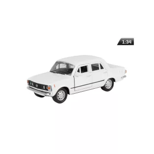 Makett autó, 01:34, PRL FIAT 125p, fehér.