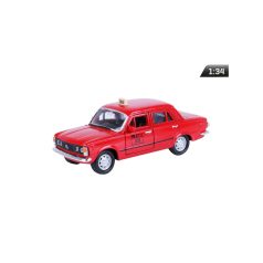 Makett autó, 01:34, PRL 1313 WPT Fiat 125p piros.