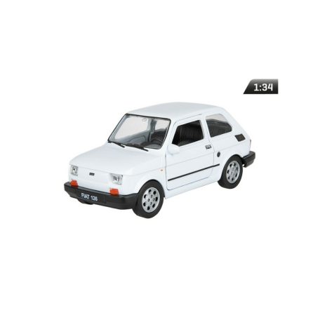 Makett autó, 01:34, PRL FIAT 126p, fehér.