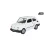 Makett autó, 01:34, PRL FIAT 126p, fehér.