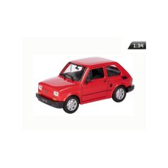 Makett autó, 01:34, PRL Fiat 126p piros.