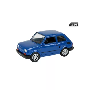 Makett autó, 01:34, PRL FIAT 126p, sötétkék.
