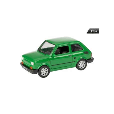 Makett autó, 01:34, PRL Fiat 126p zöld.