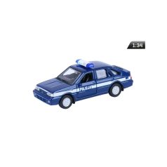   Makett autó, 01:34, PRL Polonez Caro Plus POLICE, sötétkék.