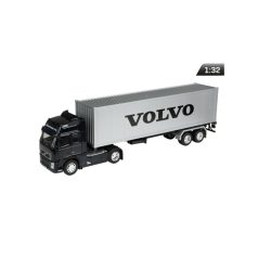 Makett autó, 01:32, Volvo FH12, fekete és ezüst.
