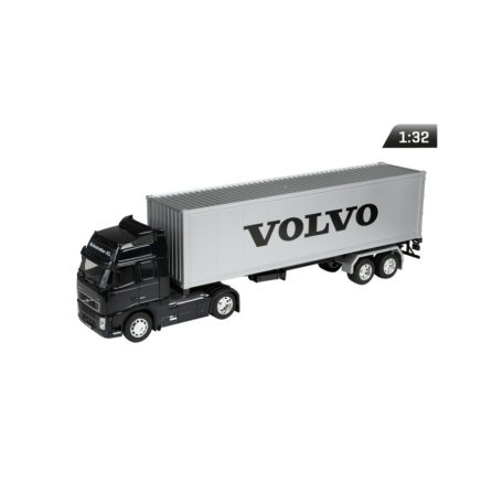 Makett autó, 01:32, Volvo FH12, fekete és ezüst.