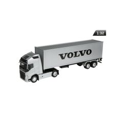 Makett autó, 01:32, Volvo FH, ezüst.