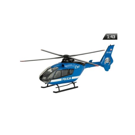 Makett autó, 01:43 Rendőrségi helikopter EC-135, kék.