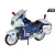 Modell autó, 01:18 BMW R1100RT Rendőrség sötétkék-fehér változat.