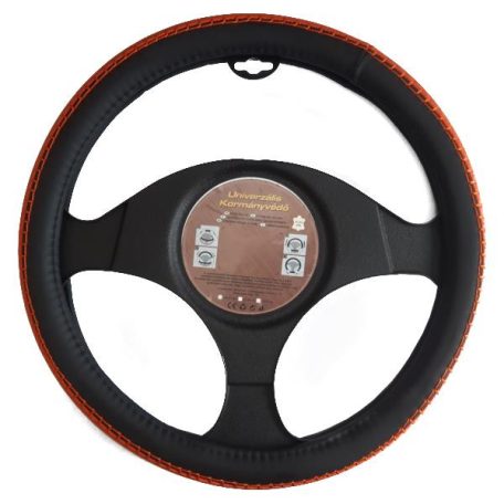 Kormányvédő, fekete-narancs, narancs varrással, 37-39 cm