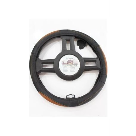 Kormányvédő, fekete-barna bőr, 37-39 cm