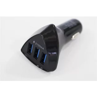 Tripla szivargyújtó-USB adapter, gyorstöltő