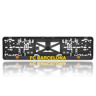   FC Barcelona rendszámtábla tartó, 3D domború felirattal, párban