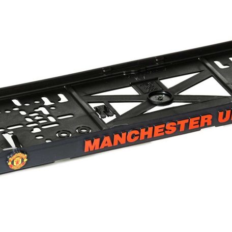 Manchester United rendszámtábla tartó, 3D domború felirattal.