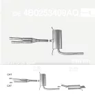 EDEX 01.00 - Kipufogó közép dob AUDI A6 2.4, 2.8 (1997-2005)