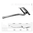 EDEX 01.101 - Kipufogó közép dob AUDI A4 1.9 D (1996-2001)