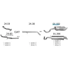 EDEX 01.102 - Kipufogó hátsó dob AUDI A3 1.9 D (1996-2010)