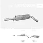 EDEX 01.104 - Kipufogó közép dob SEAT LEON 1.6, 1.8, 2.0 (1991-2010)