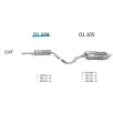   EDEX 01.104 - Audi A3 / Seat Leon / VW Golf kipufogó közép dob