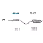 EDEX 01.104 - Audi A3 / Seat Leon / VW Golf kipufogó közép dob