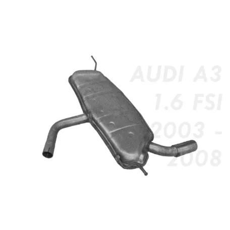 EDEX 01.107 - Kipufogó hátsó dob AUDI A3 1.6 (2003-2008)