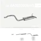 EDEX 01.12 - Kipufogó hátsó dob AUDI 80 1.9 D (1991-1996)