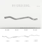 EDEX 01.141 - Kipufogó kipufogó cső AUDI 80 1.3, 1.6, 1.6 D, 1.8 (1984-1987)