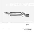 EDEX 01.227 - Kipufogó hátsó dob AUDI A6 2.5 D (1999-2005)