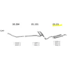 EDEX 01.23 - Kipufogó hátsó dob AUDI A4 1.9 D (1995-2001)