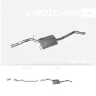 EDEX 01.280 - Kipufogó közép dob AUDI A4 1.8 (2007-2012)