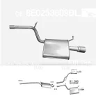 EDEX 01.286 - Kipufogó hátsó dob AUDI A4 1.8 (2000-2008)