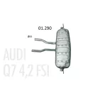 EDEX 01.290 - Kipufogó hátsó dob AUDI Q7 4.2 (2006-2015)
